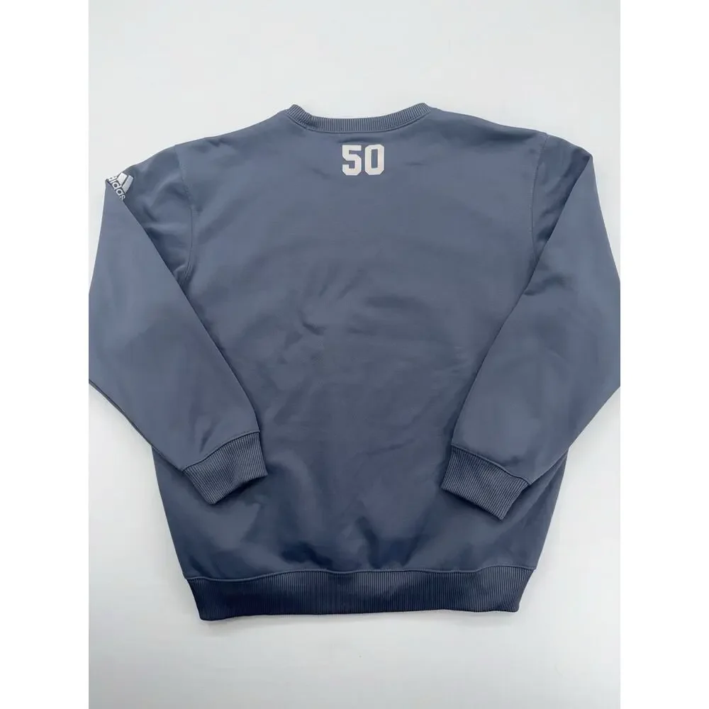 Adidas Sweatshirt Mens M Heather Blue UTSA Logo Crew Neck Pullover 2XL
